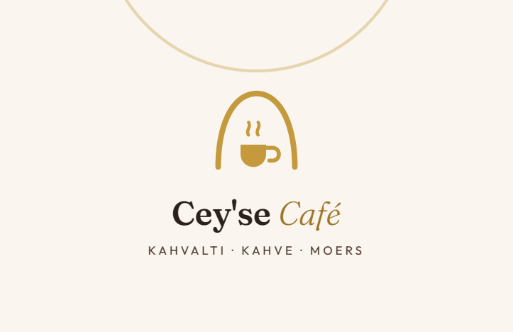 Visitenkarte Vorderseite: Logo auf Creme